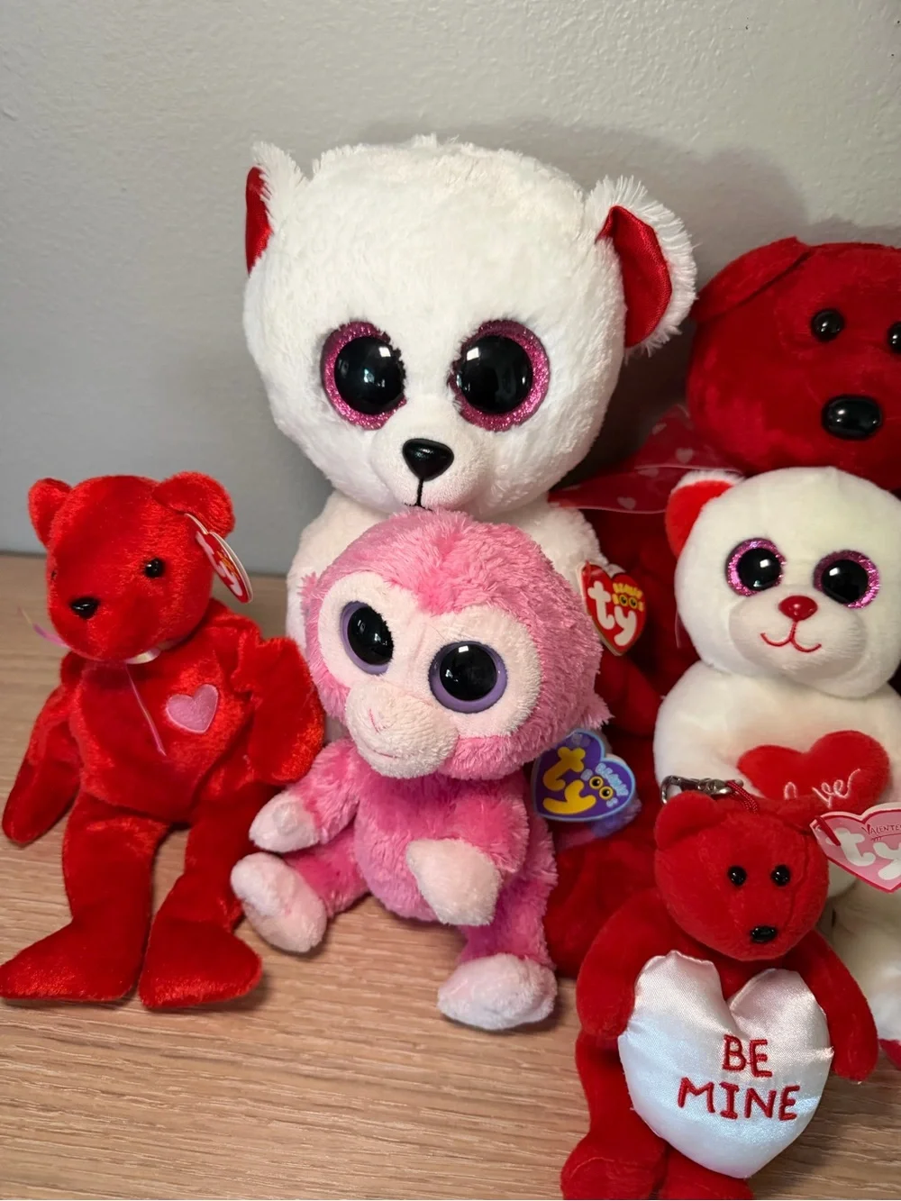 Valentine's Day Beanie Babies and Ty plushies 10 stuffed animals